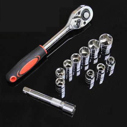 CY-0028 12 PCS/Set Auto Repair Tool Ratchet Quick Socket Wrench Hardware Box Combination, Model: 3/8 Middle Fly - Hand Tool Sets by PMC Jewellery | Online Shopping South Africa | PMC Jewellery | Buy Now Pay Later Mobicred