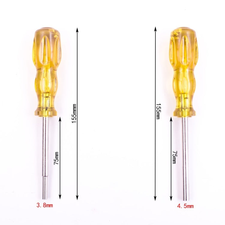 4 PCS Disassembly Tool Screwdriver Sleeve Applicable For Nintendo N64 / SFC / GB / NES / NGC(Transparent Yellow 4.5mm) - Tools by PMC TechLife | Online Shopping South Africa | PMC TechLife | Buy Now Pay Later Mobicred