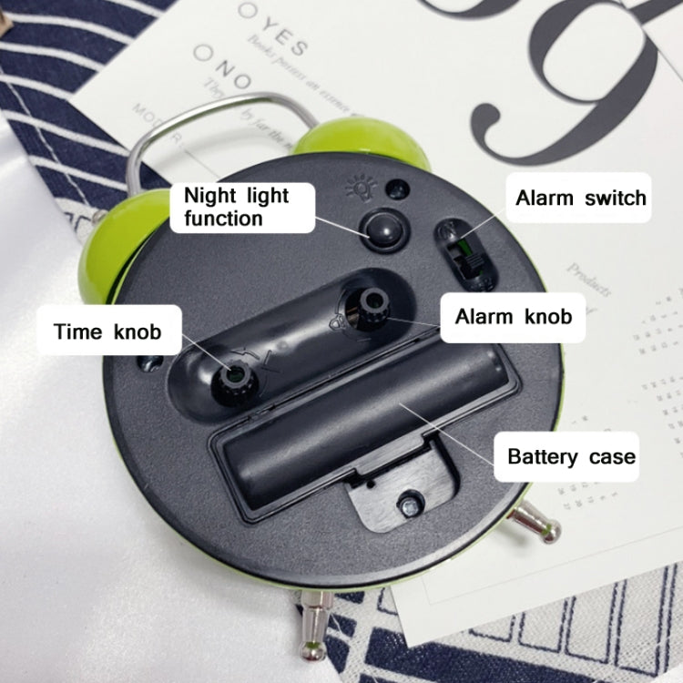 Children Cartoon Apple-Shaped Bedside Mute Desk Clock Metal Bell Digital Alarm Clock(Blue) - Alarm Clocks by PMc TechLife | Online Shopping South Africa | PMc TechLife | Buy Now Pay Later Mobicred