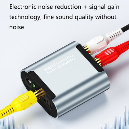 HW-25DA R/L Digital To Analog Audio Converter With 3.5mm Jack SPDIF Audio Decoder with SPDIF+USB Cable - RCA Adapter by PMC Jewellery | Online Shopping South Africa | PMC Jewellery | Buy Now Pay Later Mobicred