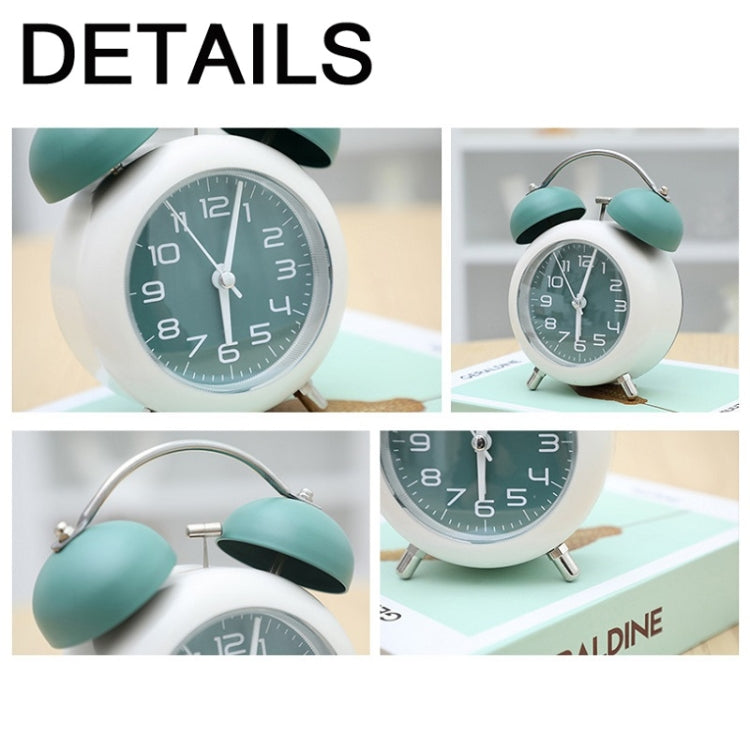 Bedroom Desktop Metal Digital Mechanical Alarm Clock Living Room Silent Clock With Night Light(Pink) - Alarm Clocks by PMc TechLife | Online Shopping South Africa | PMc TechLife | Buy Now Pay Later Mobicred