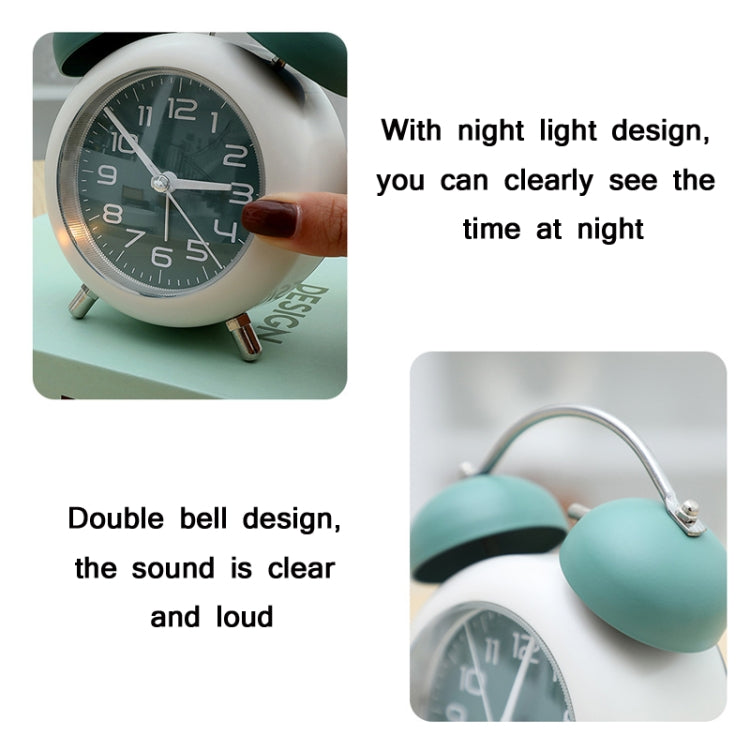 Bedroom Desktop Metal Digital Mechanical Alarm Clock Living Room Silent Clock With Night Light(Blue) - Alarm Clocks by PMc TechLife | Online Shopping South Africa | PMc TechLife | Buy Now Pay Later Mobicred