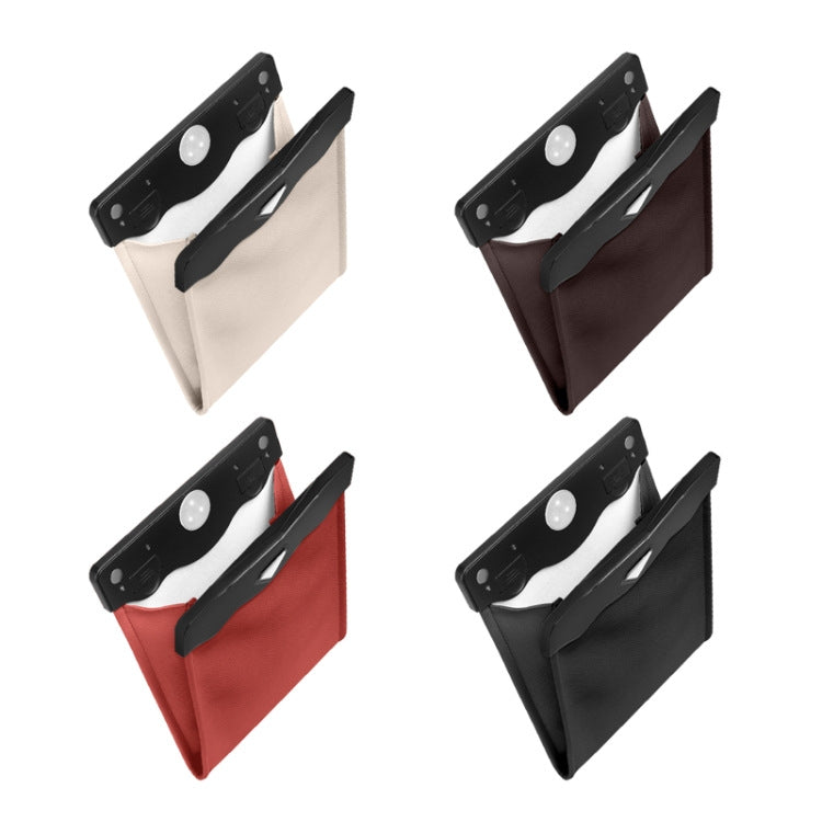 Car Trash Can Storage Bag Hanging Paste With LED Light Garbage Bag(Small (Mocha Brown)) - Stowing Tidying by PMC TechLife | Online Shopping South Africa | PMC TechLife | Buy Now Pay Later Mobicred