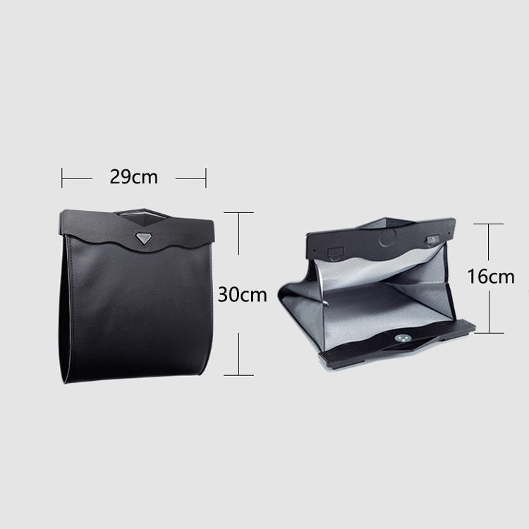 Car Trash Can Car Chair Back Hanging Storage Box Hidden Folding Storage Bag With LED Light(Beige) - Stowing Tidying by PMC TechLife | Online Shopping South Africa | PMC TechLife | Buy Now Pay Later Mobicred