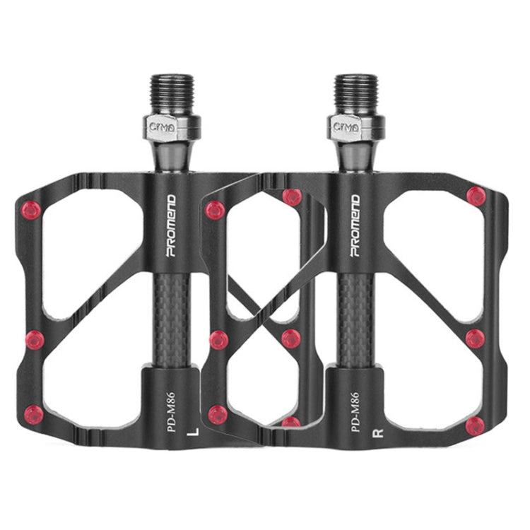 PD-M86C  1 Pair PROMEND Bicycle Road Bike Mountain Bike 3 Palin Carbon Fiber Bearing Pedal(Black) - free shipping - PMc TechLife - Order now!