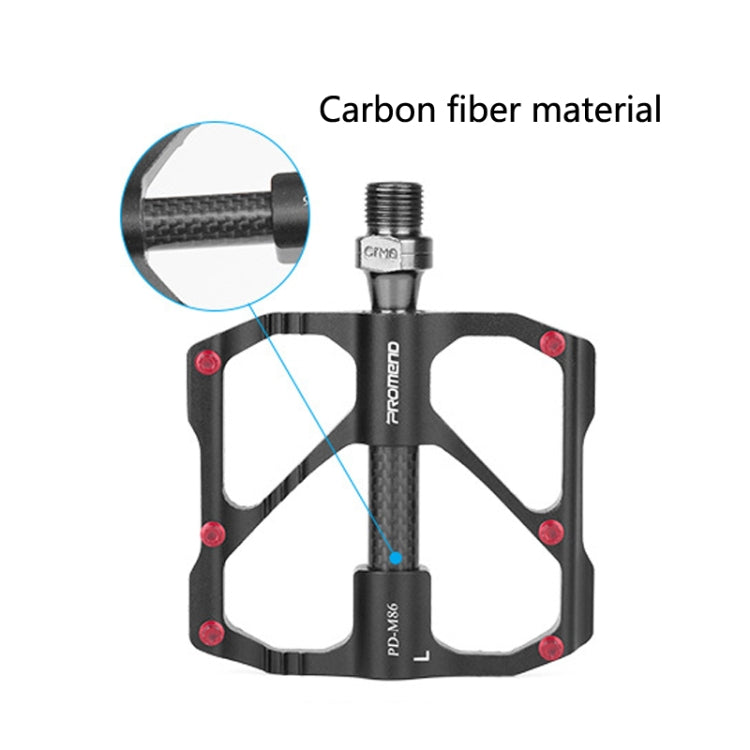PD-M86C  1 Pair PROMEND Bicycle Road Bike Mountain Bike 3 Palin Carbon Fiber Bearing Pedal(Silver) - free shipping - PMc TechLife - Order now!