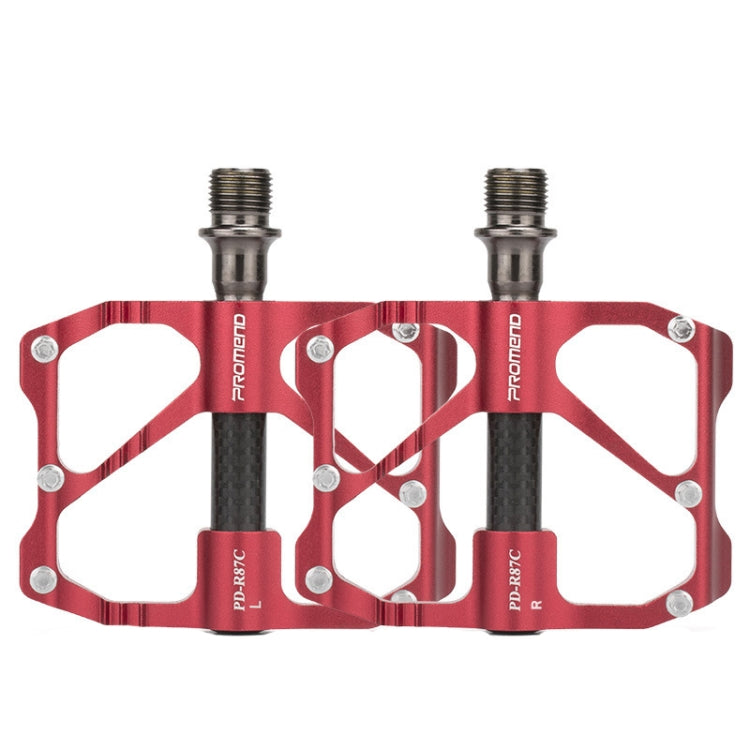 PD-R87C  1 Pair PROMEND Bicycle Road Bike Mountain Bike 3 Palin Carbon Fiber Bearing Pedal(Red) - Pedals by PROMEND | Online Shopping South Africa | PMc TechLife | Buy Now Pay Later Mobicred