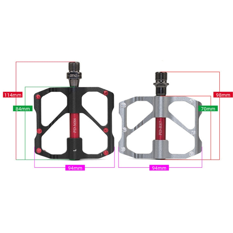 PD-R87C  1 Pair PROMEND Bicycle Road Bike Mountain Bike 3 Palin Carbon Fiber Bearing Pedal(Black) - free shipping - PMc TechLife - Order now!
