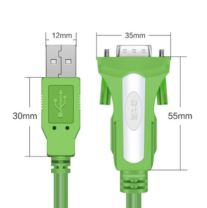 D.Y.TECH USB to RS232 Serial Cable(Green White 1.8M) - RS485 / RS232 Series by D.Y.TECH | Online Shopping South Africa | PMC Jewellery | Buy Now Pay Later Mobicred