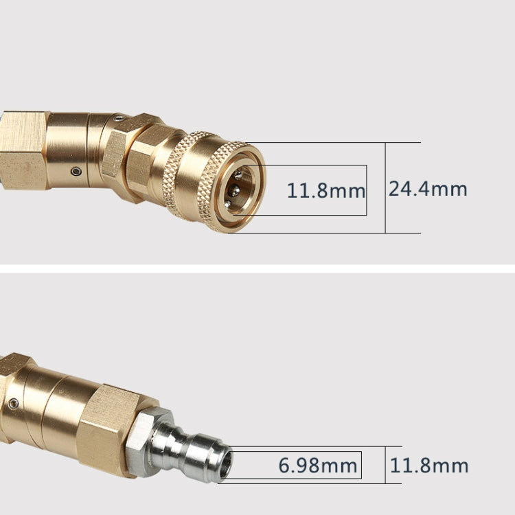 Car Wash Machine With High Pressure Air Conditioning Cleaning Nozzle 1/4 Copper Rotary Bending Joint 360 Degree Rotation Universal Fast Plug(1/4 Universal Corner Fast Plug) - Car Washer & Accessories by PMC TechLife | Online Shopping South Africa | PMC TechLife | Buy Now Pay Later Mobicred