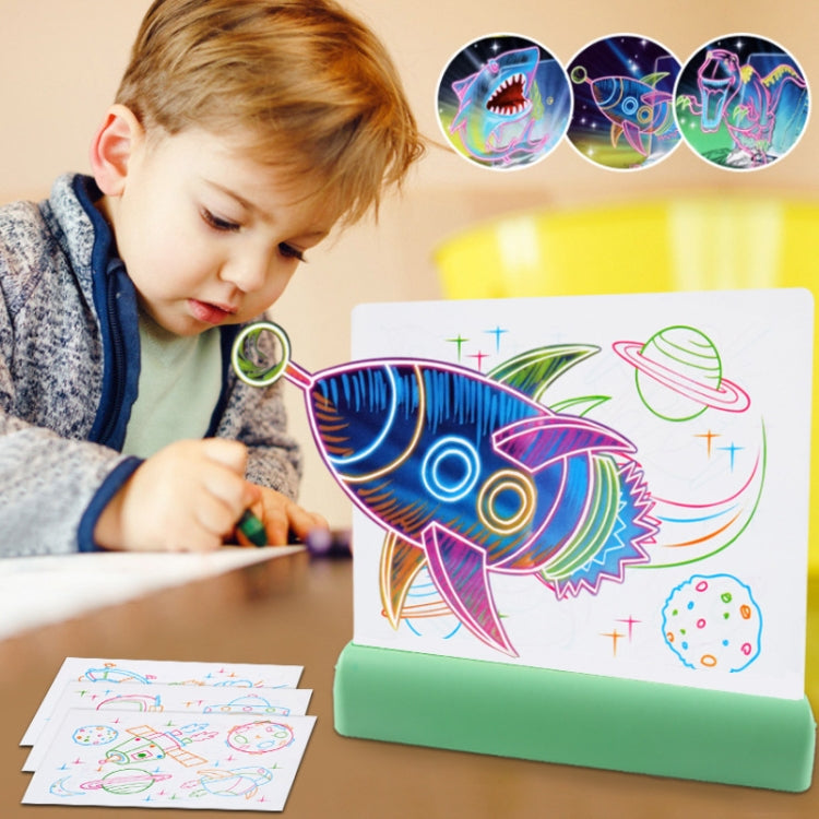 3D Painting Fluorescent Plate LED Shining Puzzle Children Graffiti Panel Handwritten Message Board(White) - free shipping - PMC TechLife - Order now!