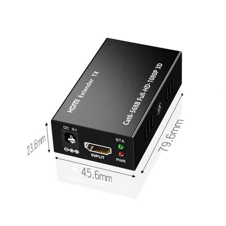 1 Pair HW-YD60 HDMI Extender 1080P Signal Amplifier, Effective Distance: 60m, EU Plug(Black) - Amplifier by PMC Jewellery | Online Shopping South Africa | PMC Jewellery | Buy Now Pay Later Mobicred