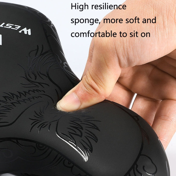 WEST BIKING YP0801122 Bicycle Mountain Bike Large Cushion Leisure And Comfortable Bicycle Saddle(Black Wild Goose) - free shipping - PMc TechLife - Order now!