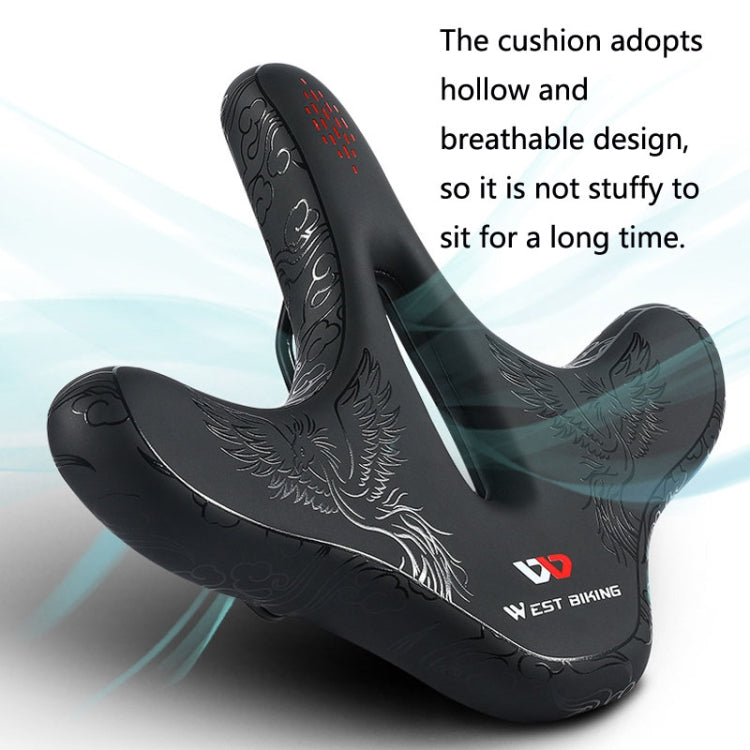 WEST BIKING YP0801122 Bicycle Mountain Bike Large Cushion Leisure And Comfortable Bicycle Saddle(Black Wild Goose) - free shipping - PMc TechLife - Order now!