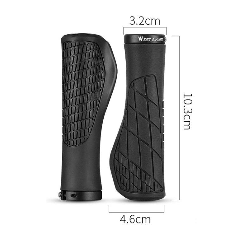 1 Pair WEST BIKING YP0804060 Bicycle Grips Mountain Bike Non-Slip Rubber Grips(Red) - free shipping - PMc TechLife - Order now!