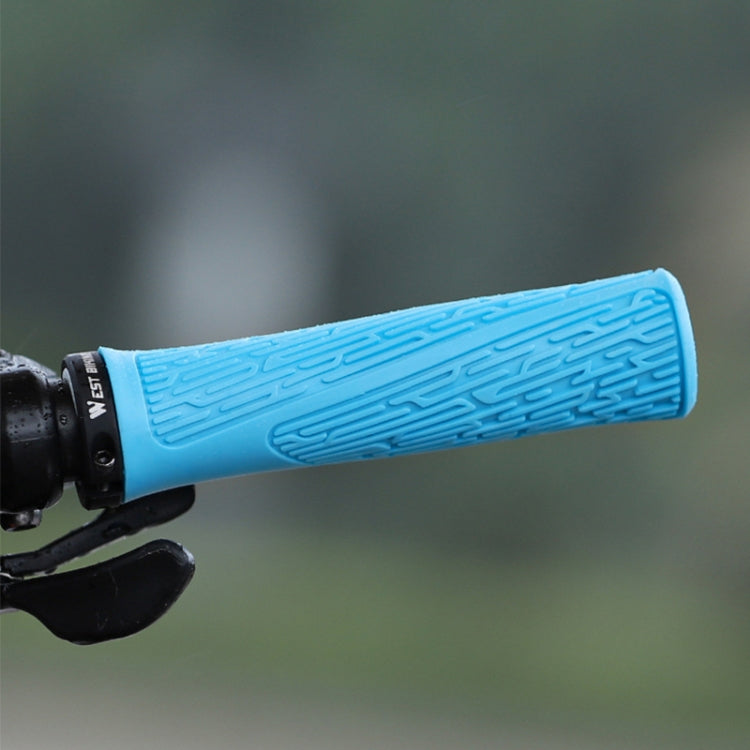 1 Pair WEST BIKING YP0804061 Bicycle Anti-Slip Shock Absorber Grip Mountain Bike Rubber Handlebar Cover(Ink) - free shipping - PMc TechLife - Order now!