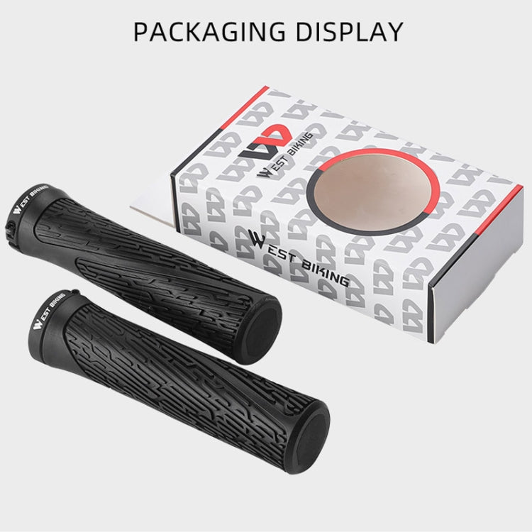 1 Pair WEST BIKING YP0804061 Bicycle Anti-Slip Shock Absorber Grip Mountain Bike Rubber Handlebar Cover(Red) - free shipping - PMc TechLife - Order now!