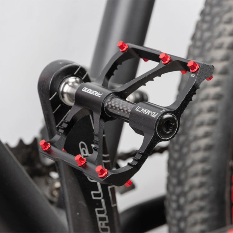 1 Pair PROMEND Titanium Axle Carbon Tube Bicycle Pedal Mountain Bike Road Bike 3 Palin Pedal PD-M86C-TI - free shipping - PMc TechLife - Order now!