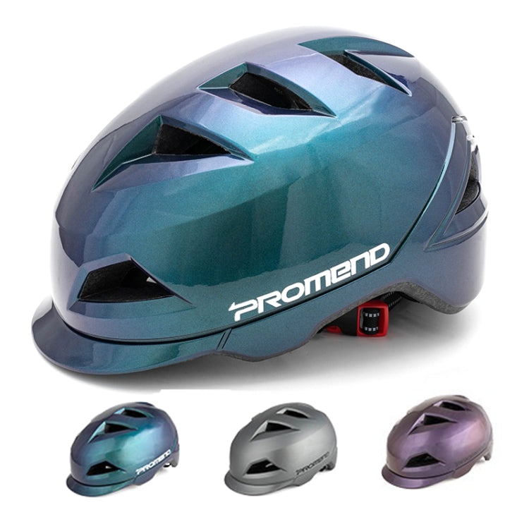PROMEND 12H19 Summer Cool Motorcycle Riding Half Helmet Helmet Outdoor Off-Road Helmet With Tail Light, Size: Code(Black) - Protective Helmet & Masks by PROMEND | Online Shopping South Africa | PMC Jewellery | Buy Now Pay Later Mobicred