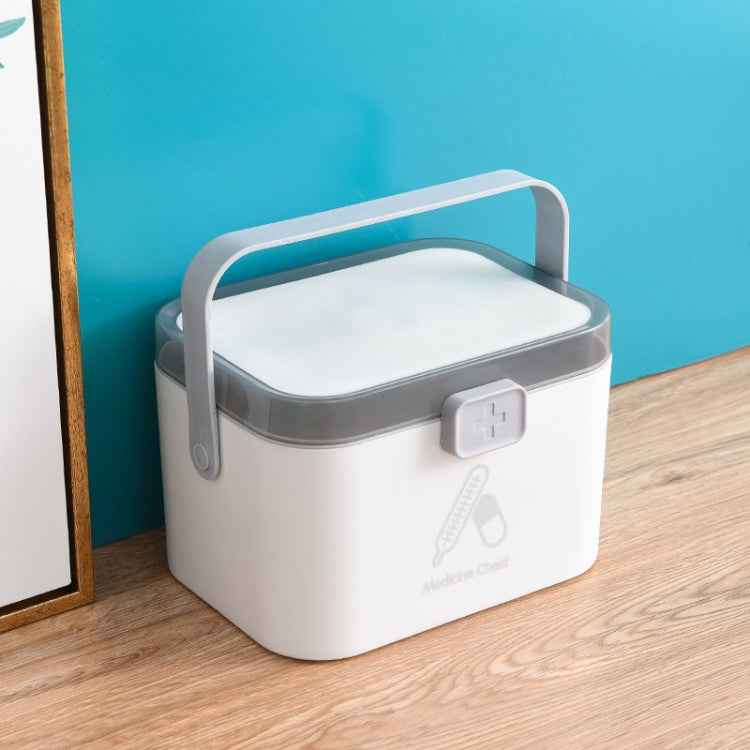 Household Plastic Small Medicine Box Portable Medicine Storage Box, Size: 27.7 x 20.4 x 19.4cm(Grey) - free shipping - PMC TechLife - Order now!