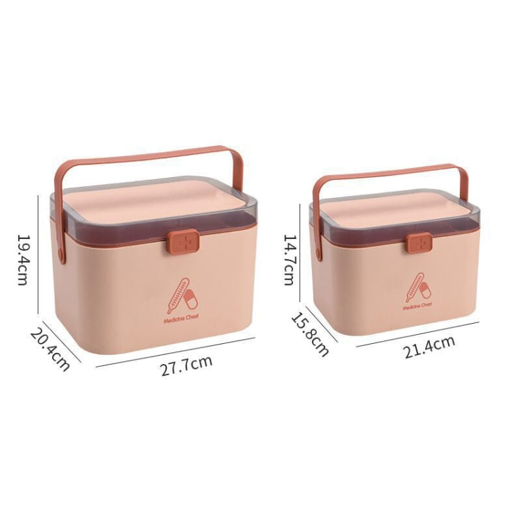 Household Plastic Small Medicine Box Portable Medicine Storage Box, Size: 27.7 x 20.4 x 19.4cm(Grey) - free shipping - PMC TechLife - Order now!