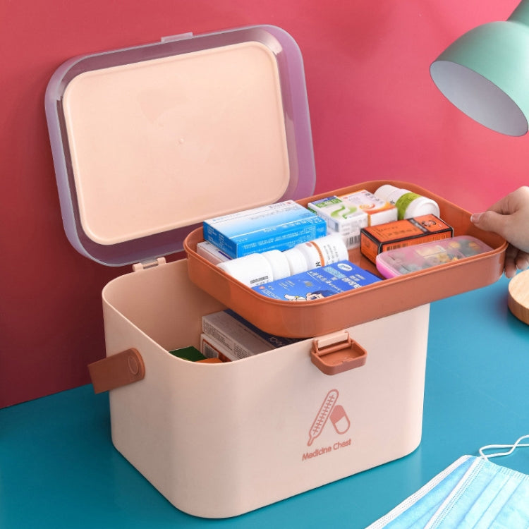 Household Plastic Small Medicine Box Portable Medicine Storage Box, Size: 27.7 x 20.4 x 19.4cm(Grey) - free shipping - PMC TechLife - Order now!