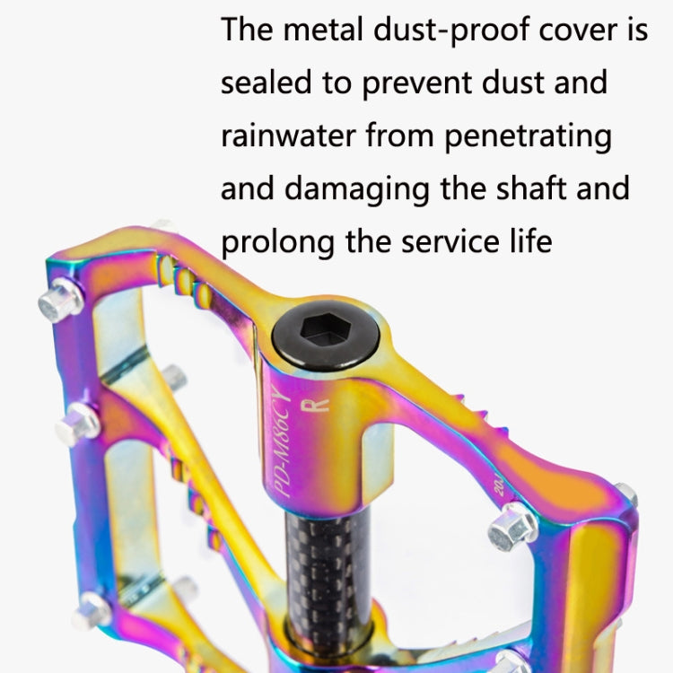 1 Pair PROMEND Three Peilin Bearing Aluminum Alloy CNC Bicycle Colorful Pedal PD-M86CY - free shipping - PMc TechLife - Order now!