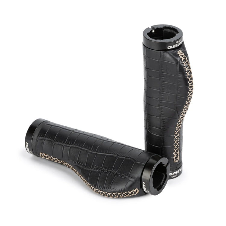 1 Pair PROMEND GR-502H Bicycle Mountain Bike Folding Bike Locking Ergonomic Meat Ball Gloves(Black Crack) - Bicycle Grips by PROMEND | Online Shopping South Africa | PMc TechLife | Buy Now Pay Later Mobicred