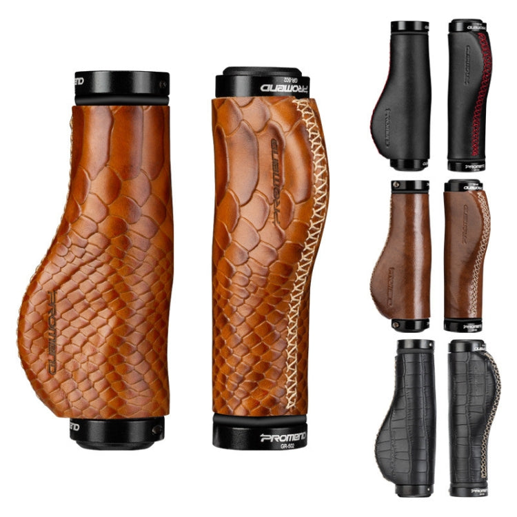 1 Pair PROMEND GR-502H Bicycle Mountain Bike Folding Bike Locking Ergonomic Meat Ball Gloves(Black Crack) - Bicycle Grips by PROMEND | Online Shopping South Africa | PMc TechLife | Buy Now Pay Later Mobicred