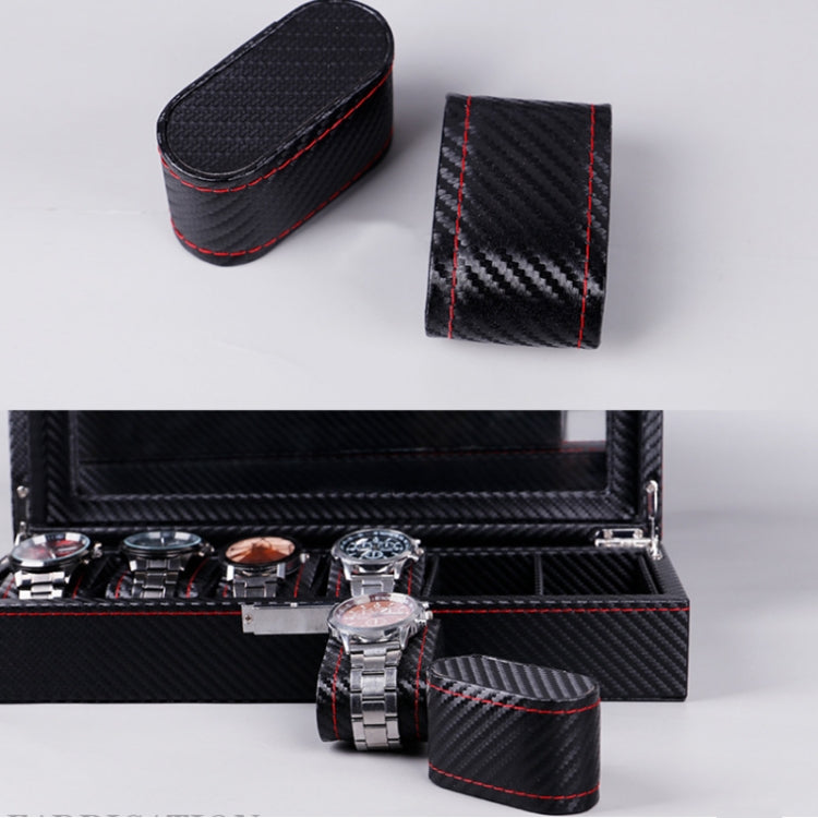 Carbon Fiber PU Leather Watch Box Jewelry Storage Box Packaging Box, Style: 6 Watch Positions - free shipping - PMc TechLife - Order now!