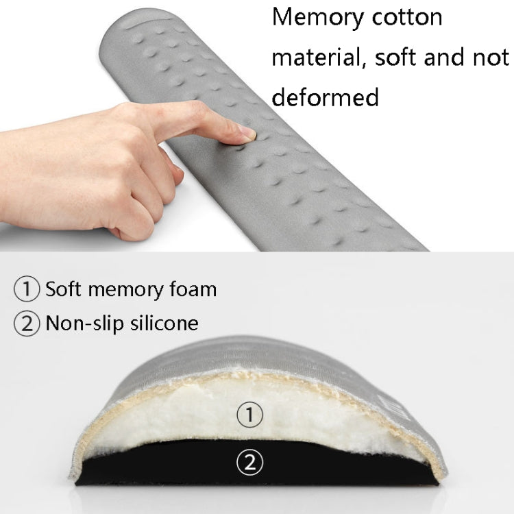 Baona Silicone Memory Cotton Wrist Pad Massage Hole Keyboard Mouse Pad, Style: Mouse Pad (Black) - Mouse Pads by Baona | Online Shopping South Africa | PMC Jewellery