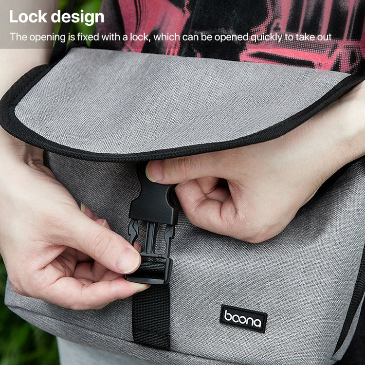 Baona BN-H013 Camera Shoulder Bag SLR Lens Storage Handbag(Light-Thin Gray) - free shipping - PMC TechLife - Order now!