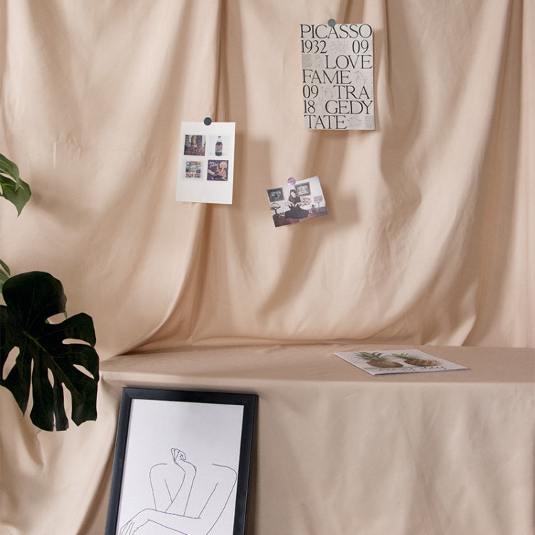 3 x 2.4m Photo Background Cloth Increased Widened Photography Cloth Live Broadcast Solid Color Cloth(Beige) - free shipping - PMC TechLife - Order now!