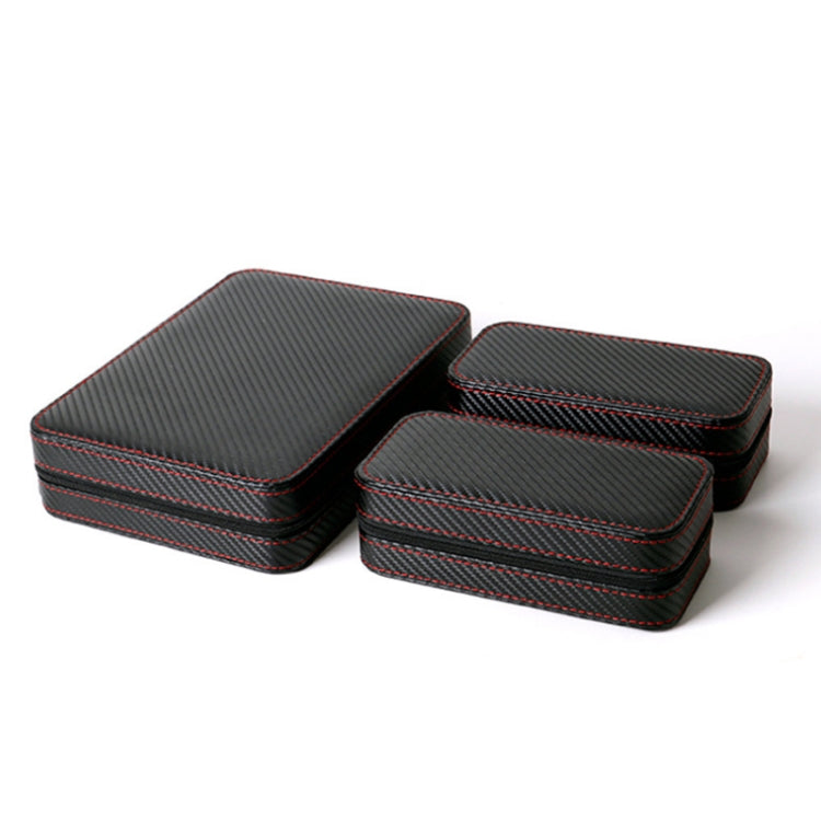 PU Leather Full Carbon Fiber Zipper Watch Bag Watch Storage Display Box, Style:  04 Watch Position - free shipping - PMc TechLife - Order now!