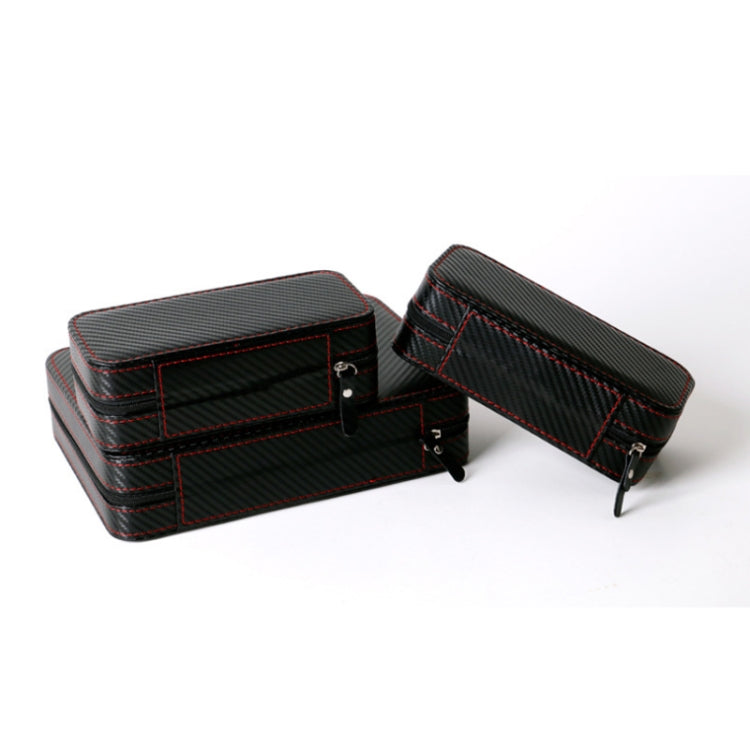 PU Leather Full Carbon Fiber Zipper Watch Bag Watch Storage Display Box, Style:  04 Watch Position - free shipping - PMc TechLife - Order now!