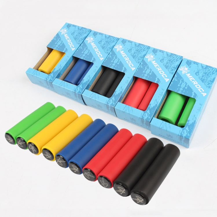 MEROCA Mountain Bike Grip Cover Shock Absorbic Silicone Handlebar Sponge Cover(Yellow) - Bicycle Grips by PMc TechLife | Online Shopping South Africa | PMc TechLife | Buy Now Pay Later Mobicred
