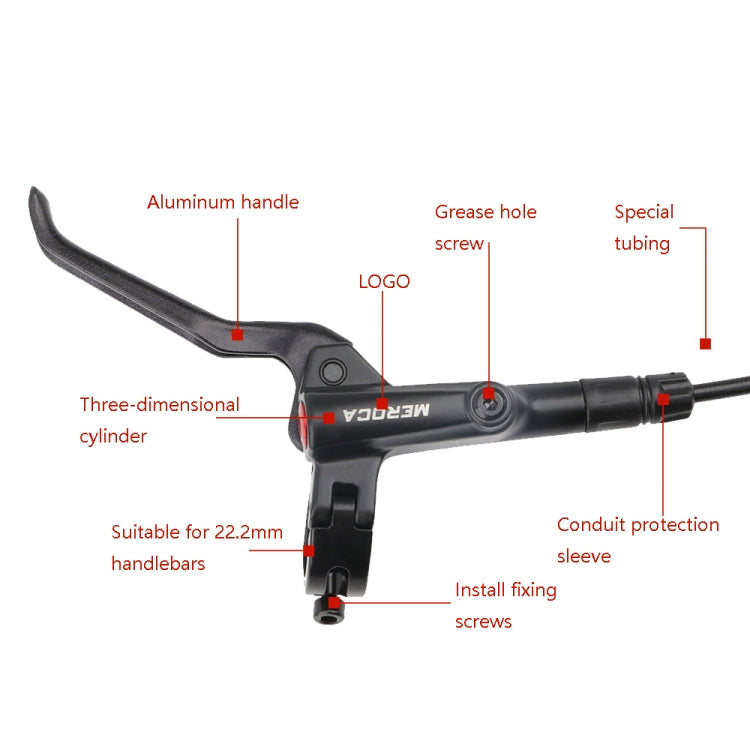 Meroca M800 Bicycle Brake Mountain Bike Universal Bilateral Brake Oil Pressure Disc Brake, Style: 1 Pair Oil Brakes + 1 Pair Disc Brakes - Bicycle Brake Parts by Meroca | Online Shopping South Africa | PMC Jewellery