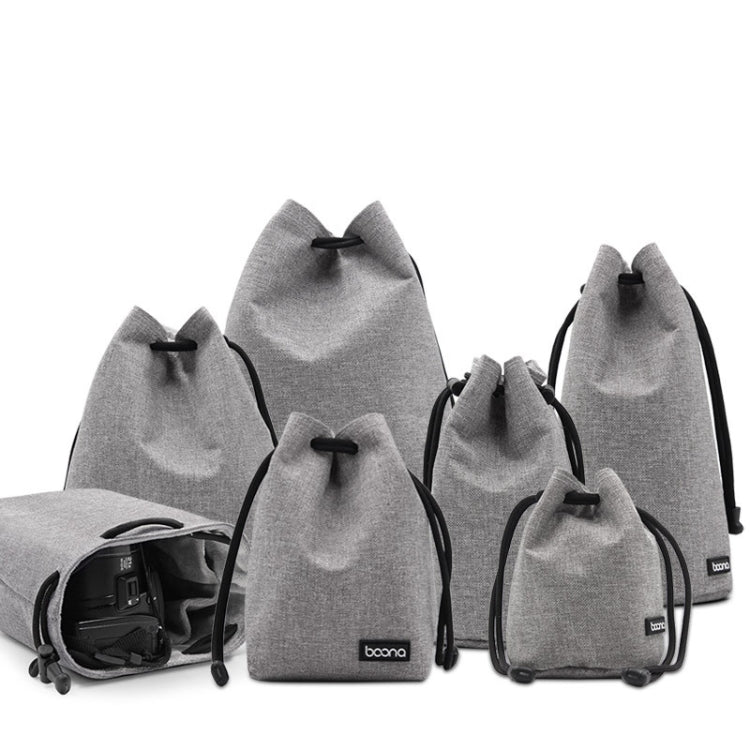 Benna Waterproof SLR Camera Lens Bag  Lens Protective Cover Pouch Bag, Color: Round Large(Gray) - free shipping - PMC TechLife - Order now!