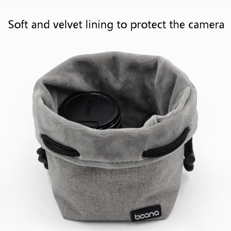 Benna Waterproof SLR Camera Lens Bag  Lens Protective Cover Pouch Bag, Color: Round Large(Gray) - free shipping - PMC TechLife - Order now!