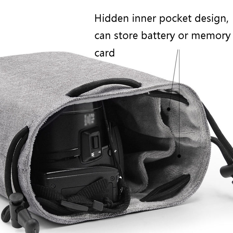 Benna Waterproof SLR Camera Lens Bag  Lens Protective Cover Pouch Bag, Color: Square Small(Gray) - free shipping - PMC TechLife - Order now!