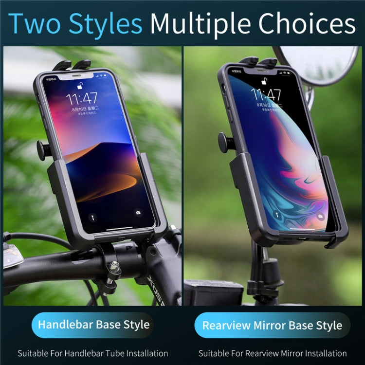 WEST BIKING  Bike Mobile Phone Holder Aluminum 360 Rotatable Electric Bike Scooter Motorcycle Phone Stand,Style: Handlebar Style - Holders by WEST BIKING | Online Shopping South Africa | PMC Jewellery | Buy Now Pay Later Mobicred