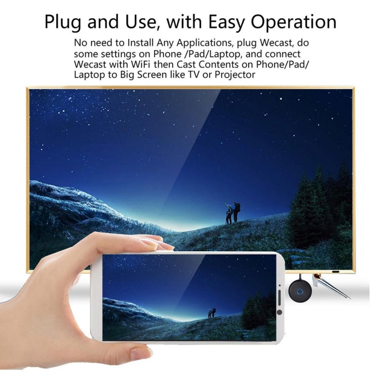 E89BK 2.4GHz / 5GHz WiFi Wireless Display Dongle Receiver Horizontal And Vertical Screen Streaming Media Player HDTV Stick(Black) - free shipping - PMC Jewellery - Order now!