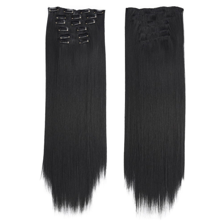 6 In 1 60cm Card Hair Extension Piece 16 Card Long Straight Hair Wig Piece, Color: 1.1B - free shipping - PMC TechLife - Order now!