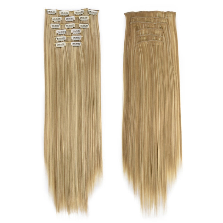 6 In 1 60cm Card Hair Extension Piece 16 Card Long Straight Hair Wig Piece, Color: 13.24H613 - free shipping - PMC TechLife - Order now!