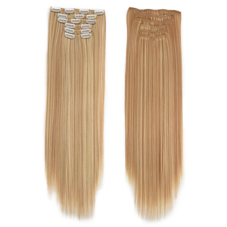 6 In 1 60cm Card Hair Extension Piece 16 Card Long Straight Hair Wig Piece, Color: 16.27H613 - free shipping - PMC TechLife - Order now!
