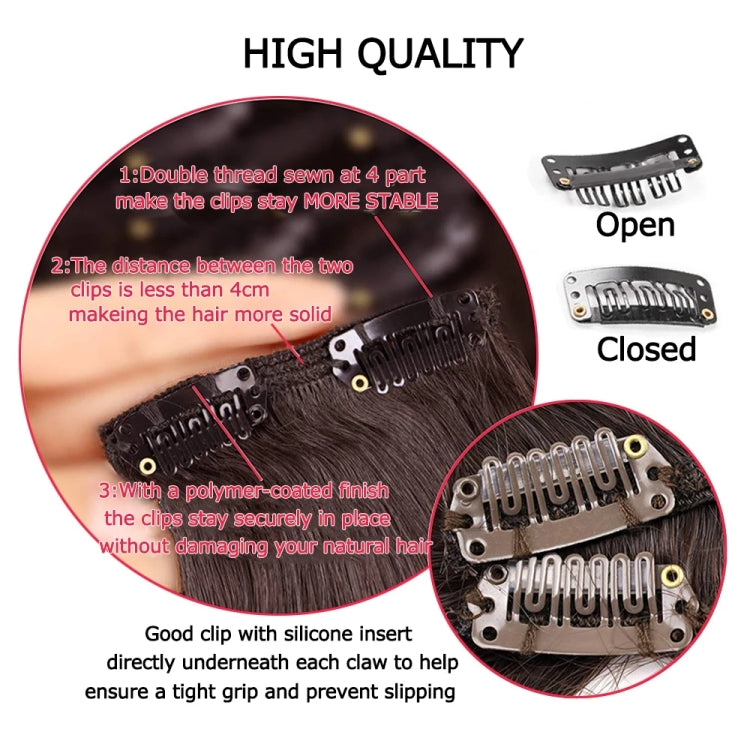 6 In 1 60cm Card Hair Extension Piece 16 Card Long Straight Hair Wig Piece, Color: 12.22TH613 - free shipping - PMC TechLife - Order now!