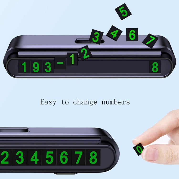 2 PCS One-Click Automatic Hiding Temporary Parking Signs For Cars(Black - Green Numbers) - Parking Card by PMC TechLife | Online Shopping South Africa | PMC TechLife | Buy Now Pay Later Mobicred