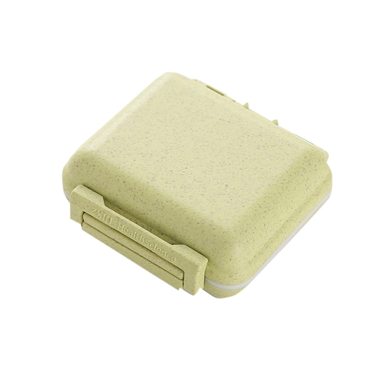 JS0018 Wheat Portable Sealed Pill Box with 6 Compartments For Pill Health Care Box(Green) - free shipping - PMC TechLife - Order now!