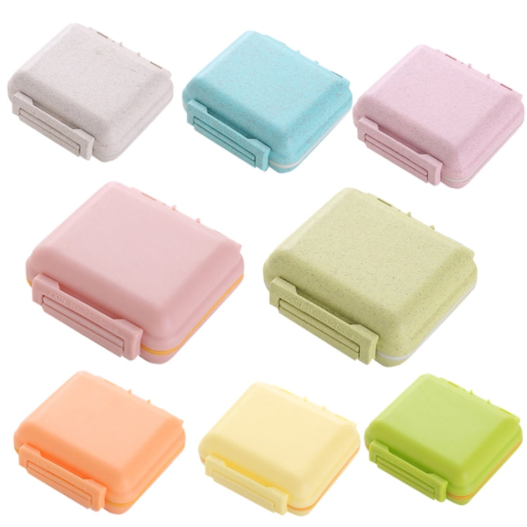 JS0018 Wheat Portable Sealed Pill Box with 6 Compartments For Pill Health Care Box(Green) - free shipping - PMC TechLife - Order now!
