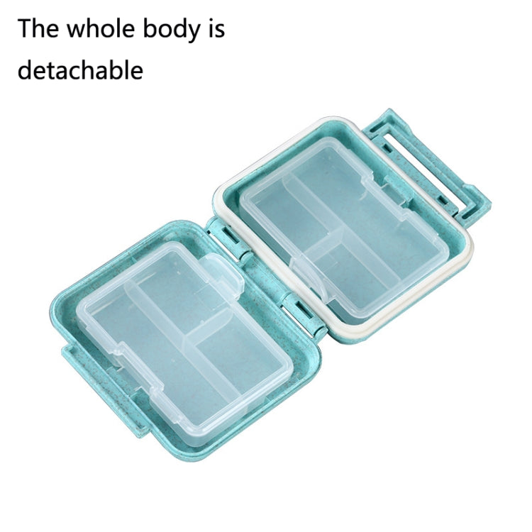 JS0018 Wheat Portable Sealed Pill Box with 6 Compartments For Pill Health Care Box(Green) - free shipping - PMC TechLife - Order now!